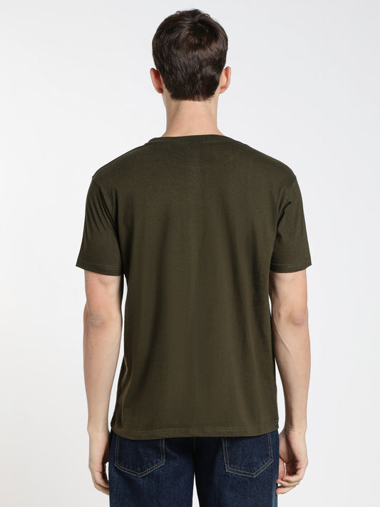 Solid Bottle Green T-Shirt