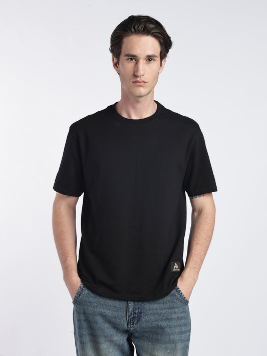 Raven Black Drop Shoulder Tee