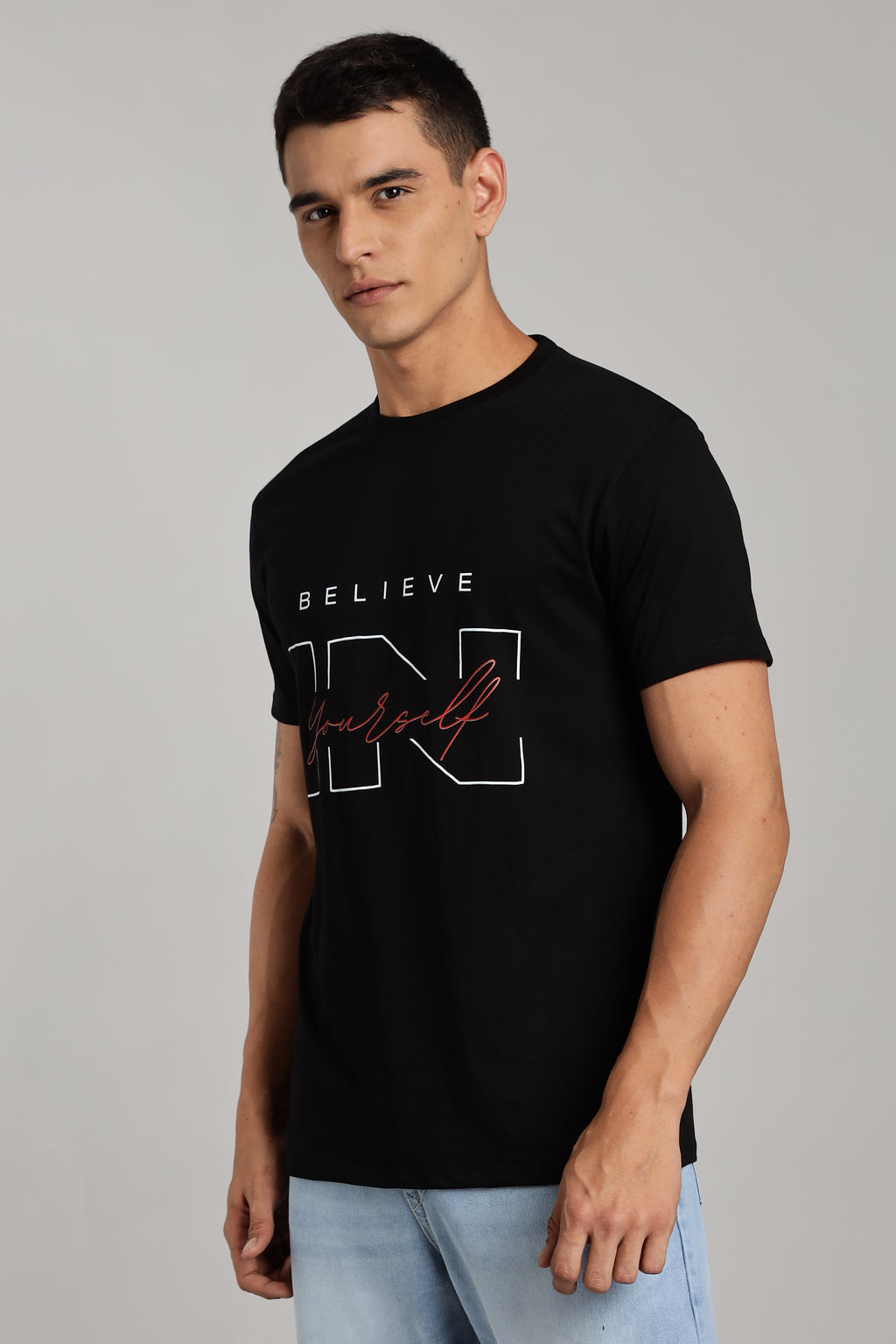 Believe in | Black | Soft Cotton T-Shirt