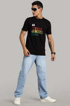 Be Kind to Your Mind - Black Cotton Printed T-Shirt