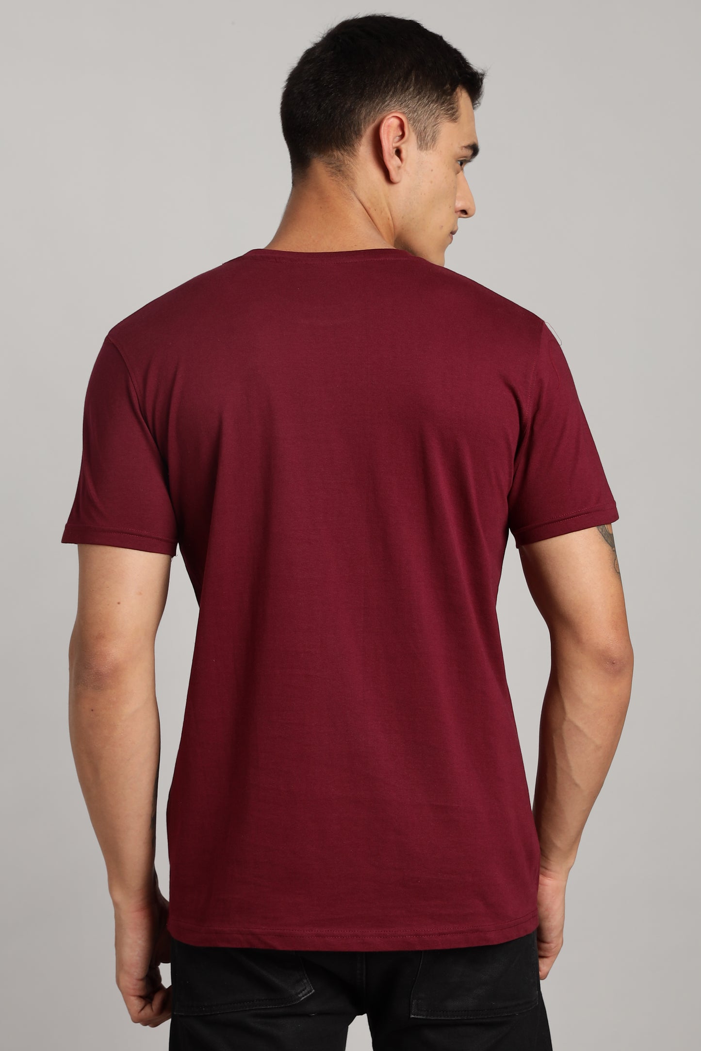 Astronaut - Maroon Cotton Printed T-Shirt