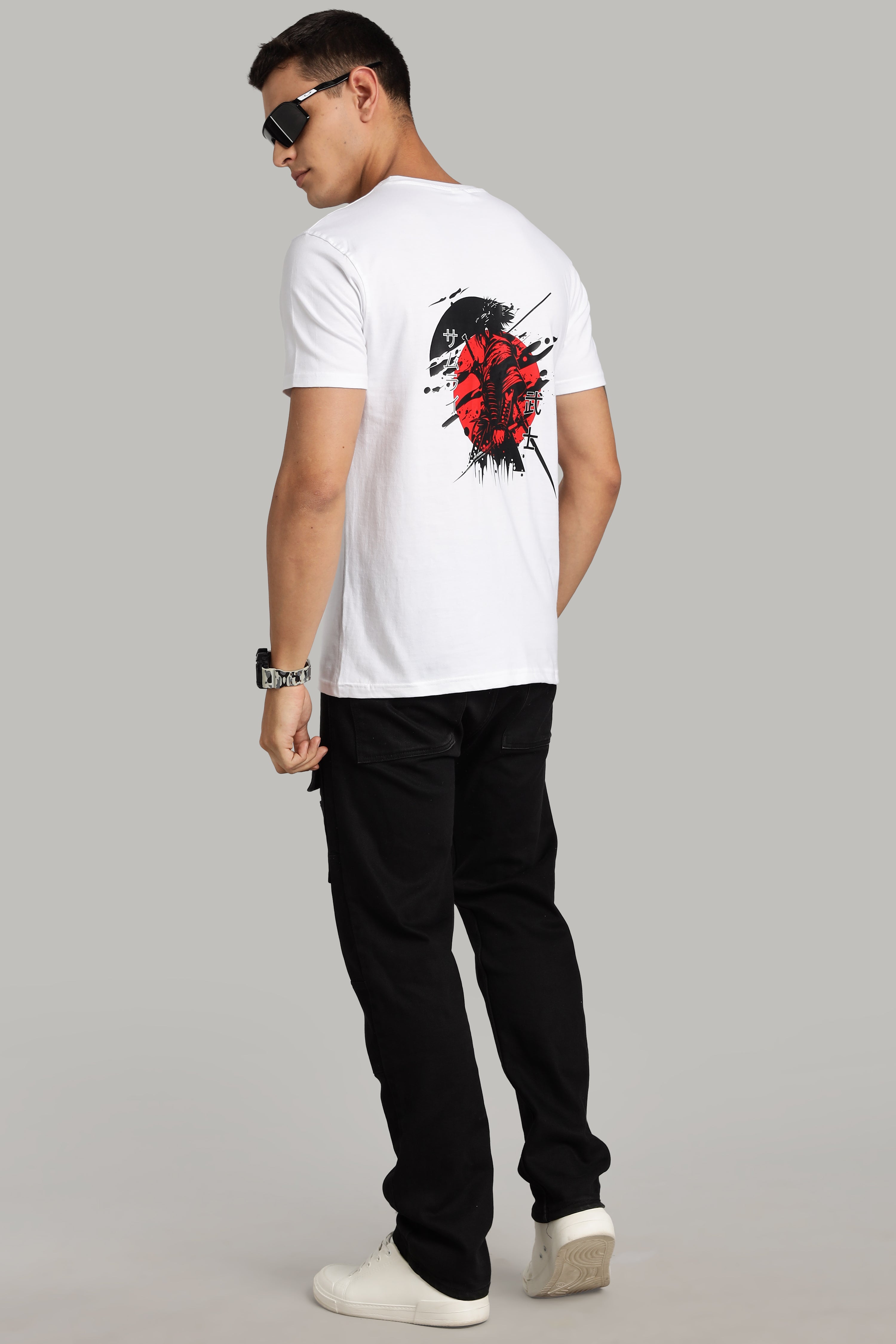 Samurai | White | Soft Cotton T-Shirt