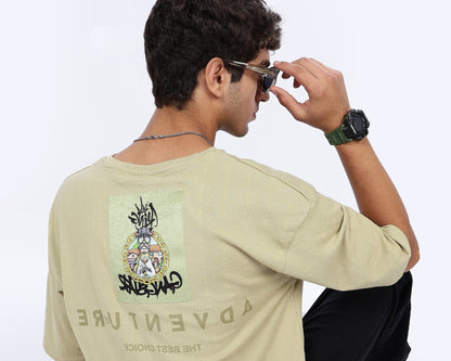Adventure Graphic Printed Drop Shoulder Tee