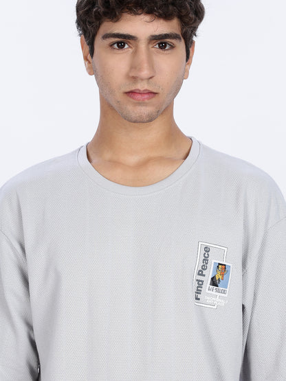 Find Peace Graphic printed Drop Shoulder Tee