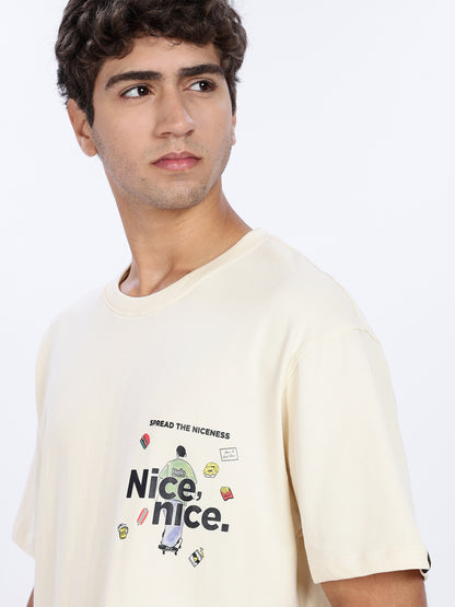 Men's Nice Graphic Drop-Shoulder Tee
