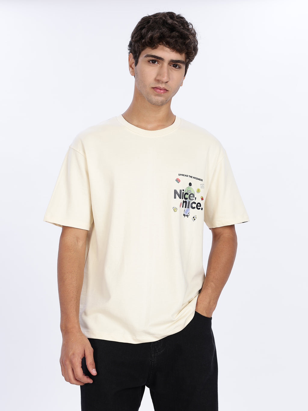 Men's Nice Graphic Drop-Shoulder Tee