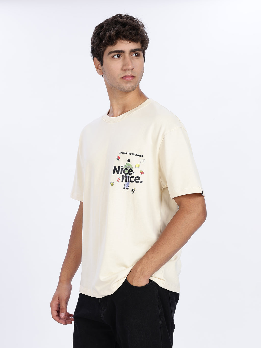 Men's Nice Graphic Drop-Shoulder Tee