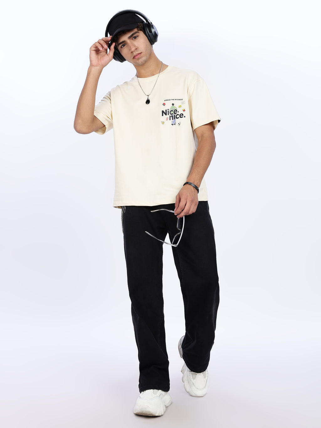 Men's Nice Graphic Drop-Shoulder Tee