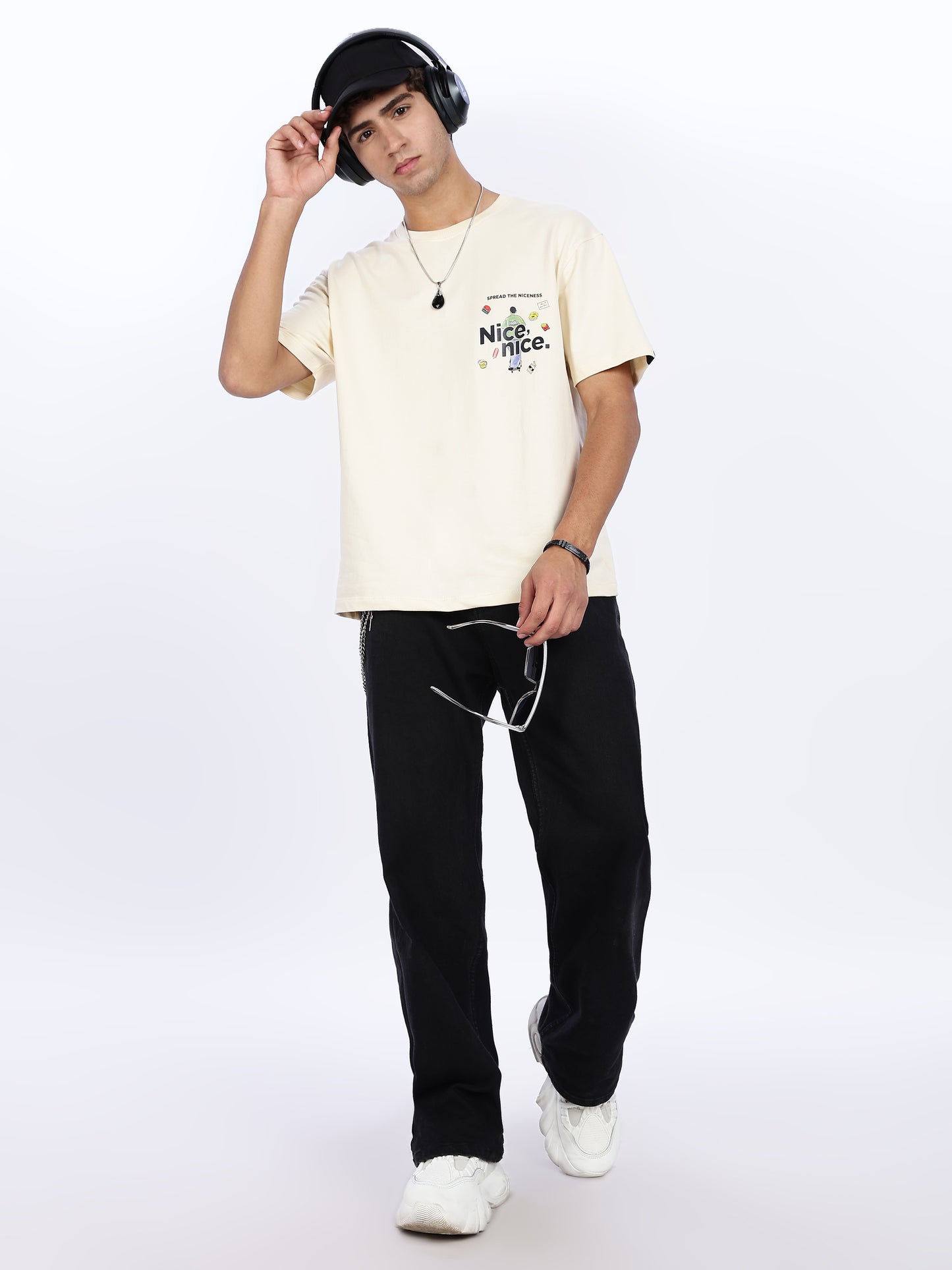 Men's Nice Graphic Drop-Shoulder Tee