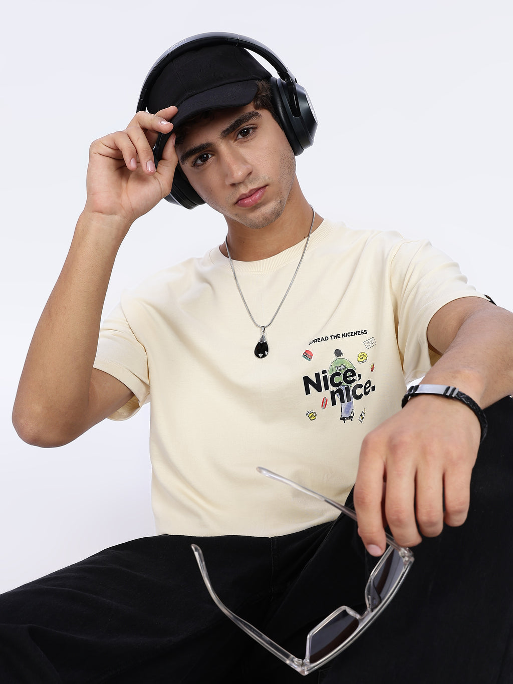 Men's Nice Graphic Drop-Shoulder Tee