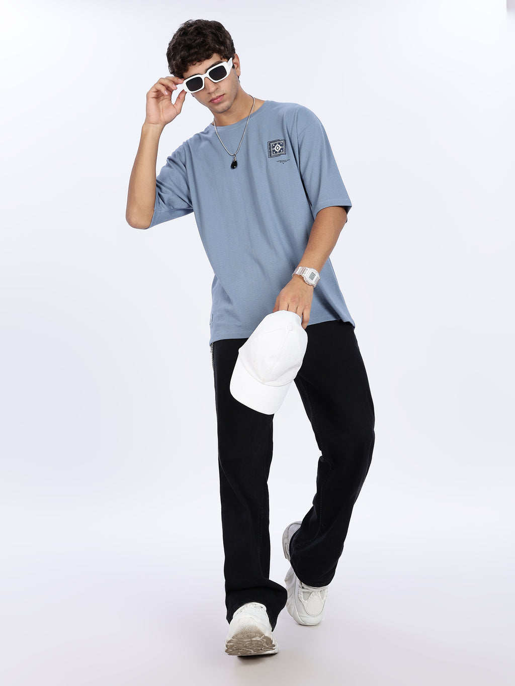 Positive Vibes Printed Drop Shoulder T-shirt