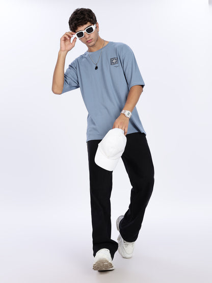 Positive Vibes Printed Drop Shoulder T-shirt