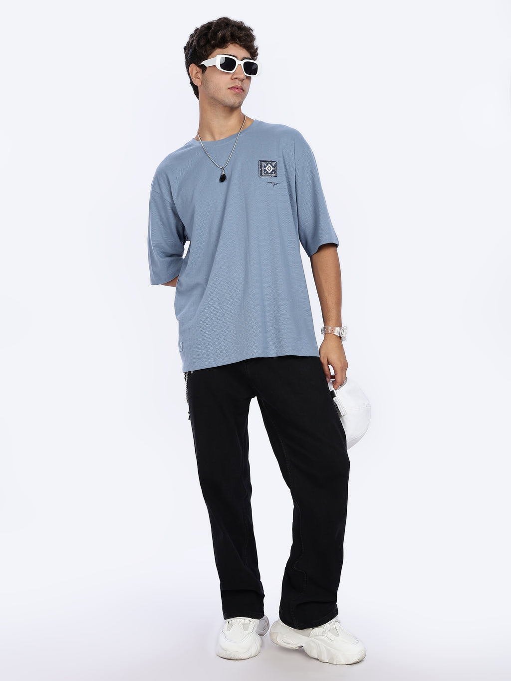 Positive Vibes Printed Drop Shoulder T-shirt