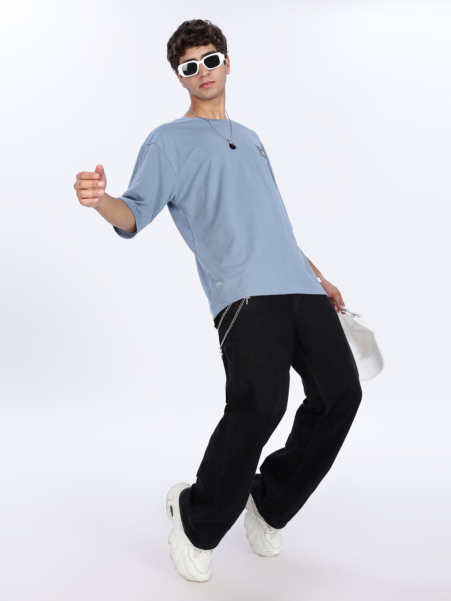 Positive Vibes Printed Drop Shoulder T-shirt