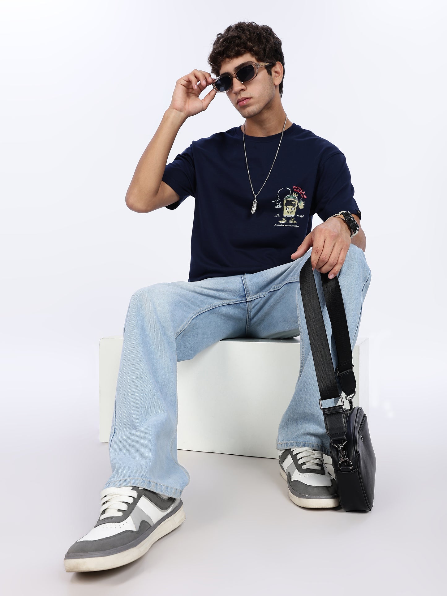 Thirsty for Knowledge Graphic Drop Shoulder Tee