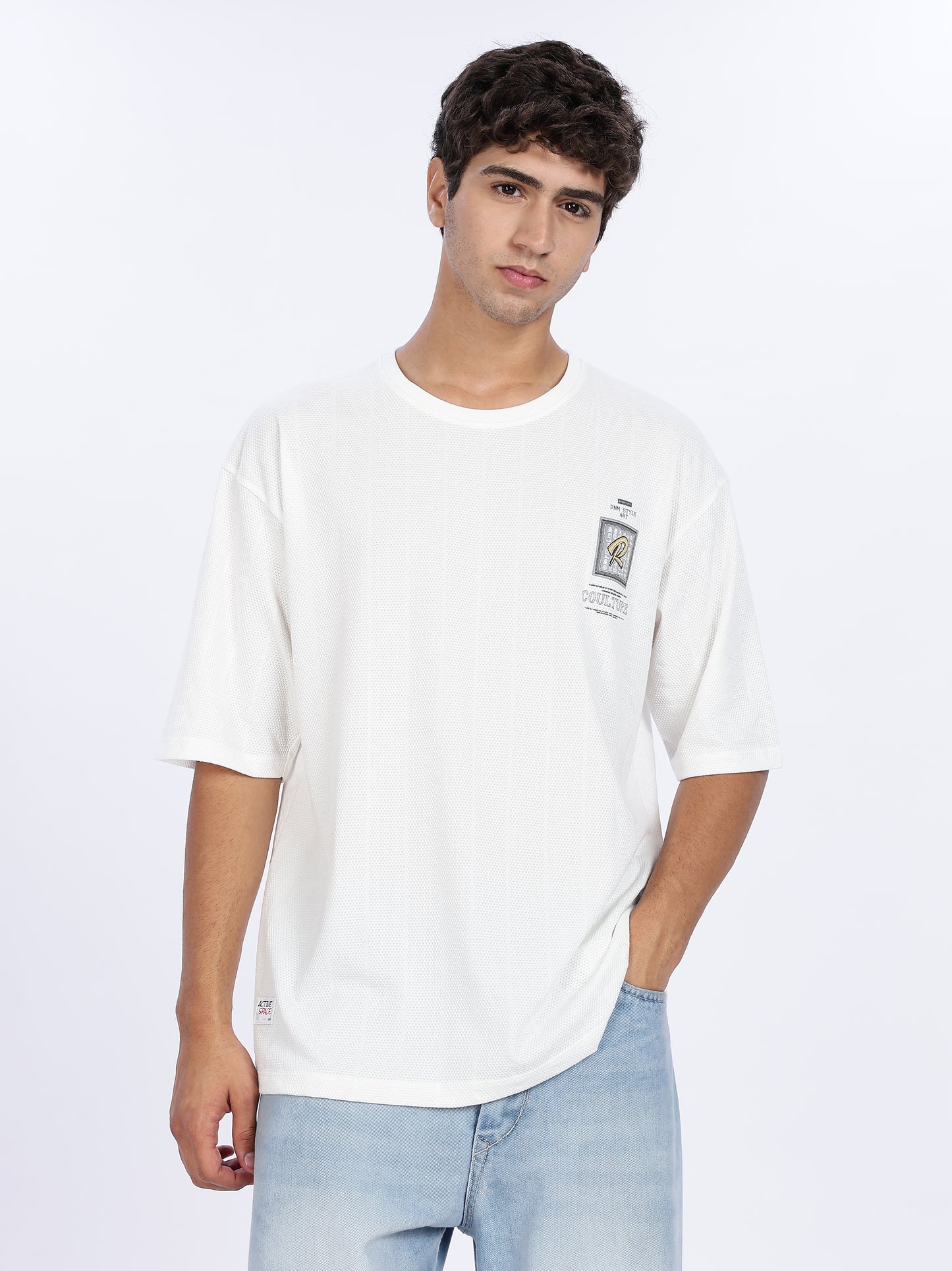 Try Graphic Printed Drop Shoulder Tee