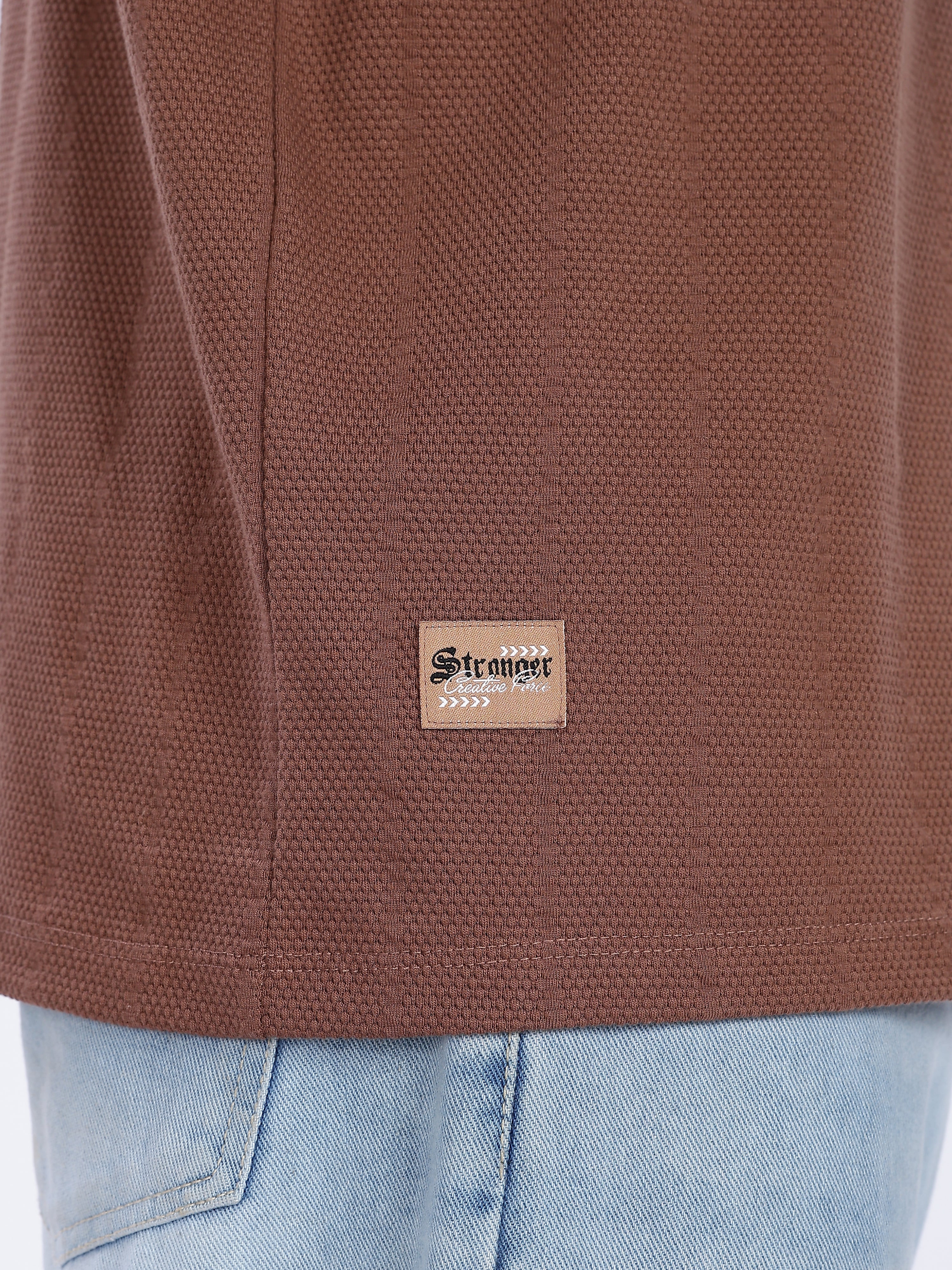 Men's Glorious Graphic Printed with Woven Stickers Drop Shoulder T-shirt