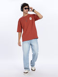 Core Graphic with Woven Stickers Drop Shoulder Tee