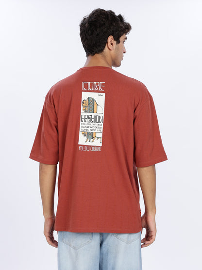 Core Graphic with Woven Stickers Drop Shoulder Tee