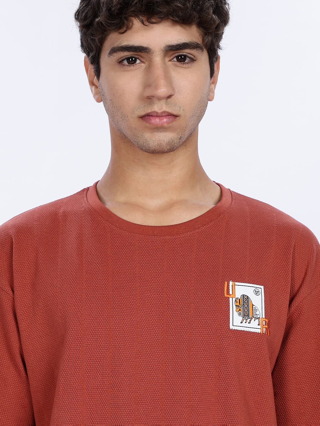 Core Graphic with Woven Stickers Drop Shoulder Tee