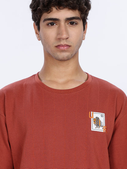 Core Graphic with Woven Stickers Drop Shoulder Tee