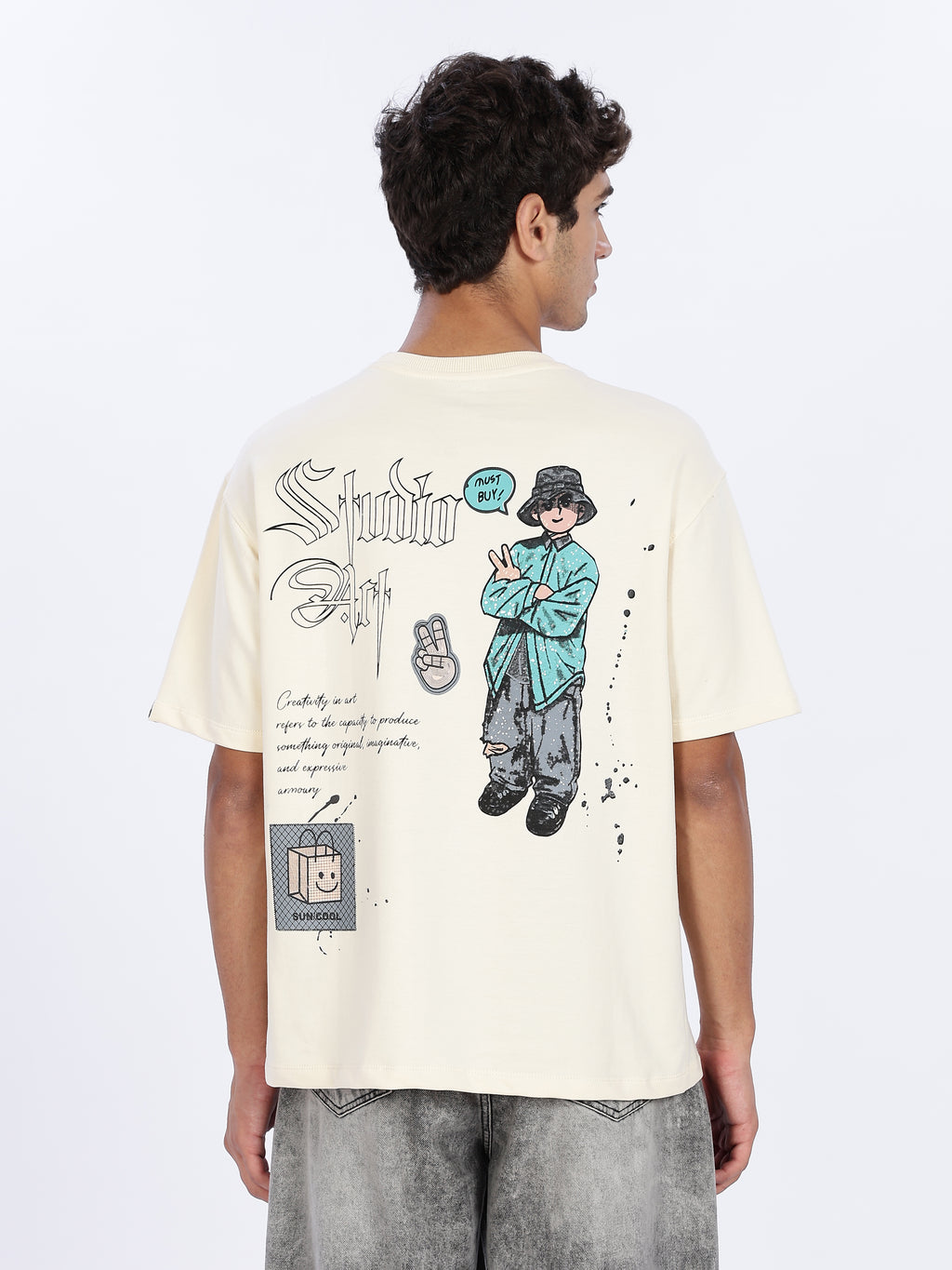Studio Art Graphic Drop Shoulder Tee
