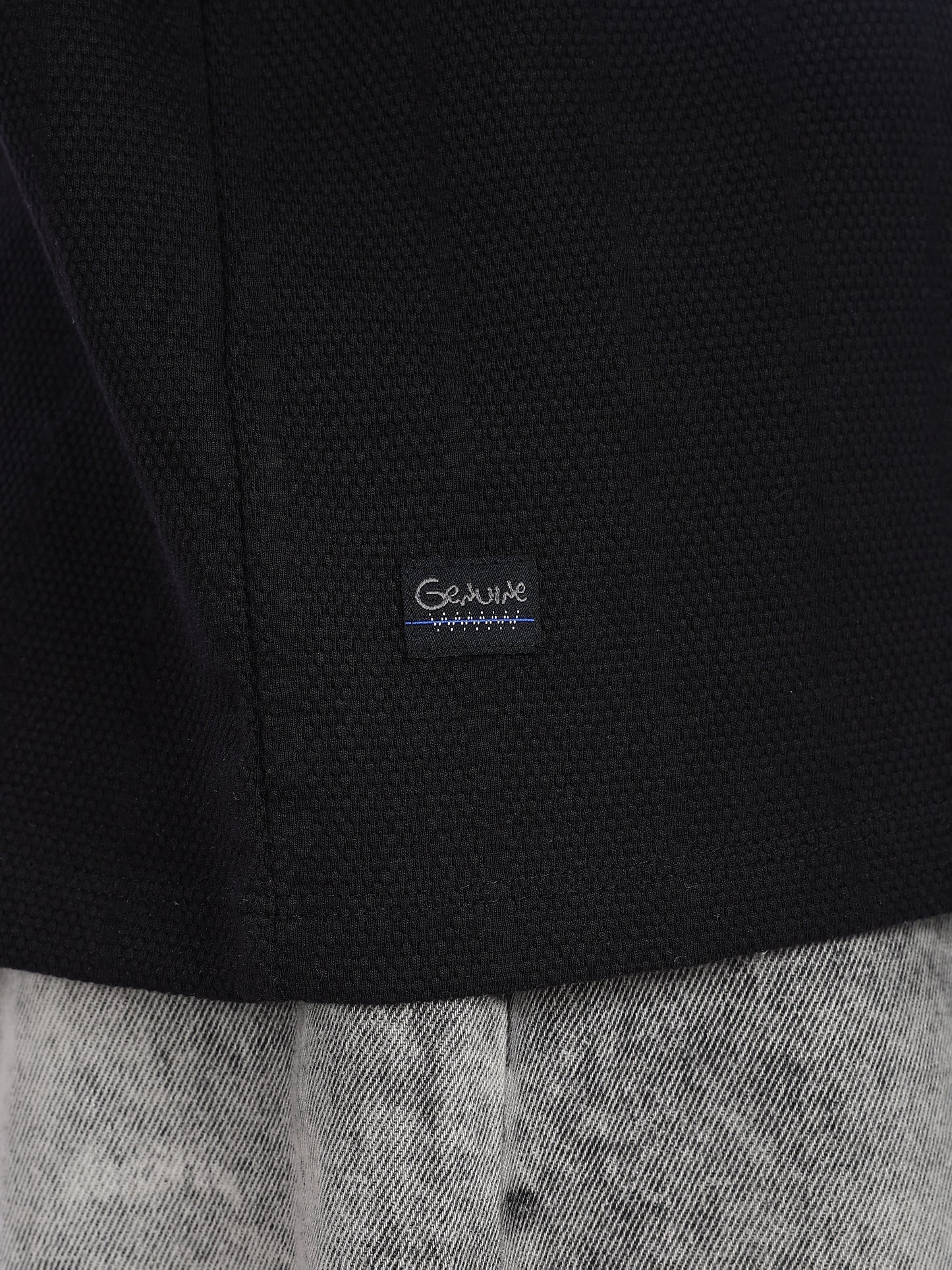 Oversized Black Graphic Drop Shoulder Tee