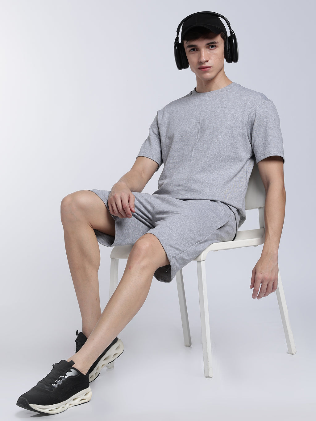 Grey Melange Co-ord Set