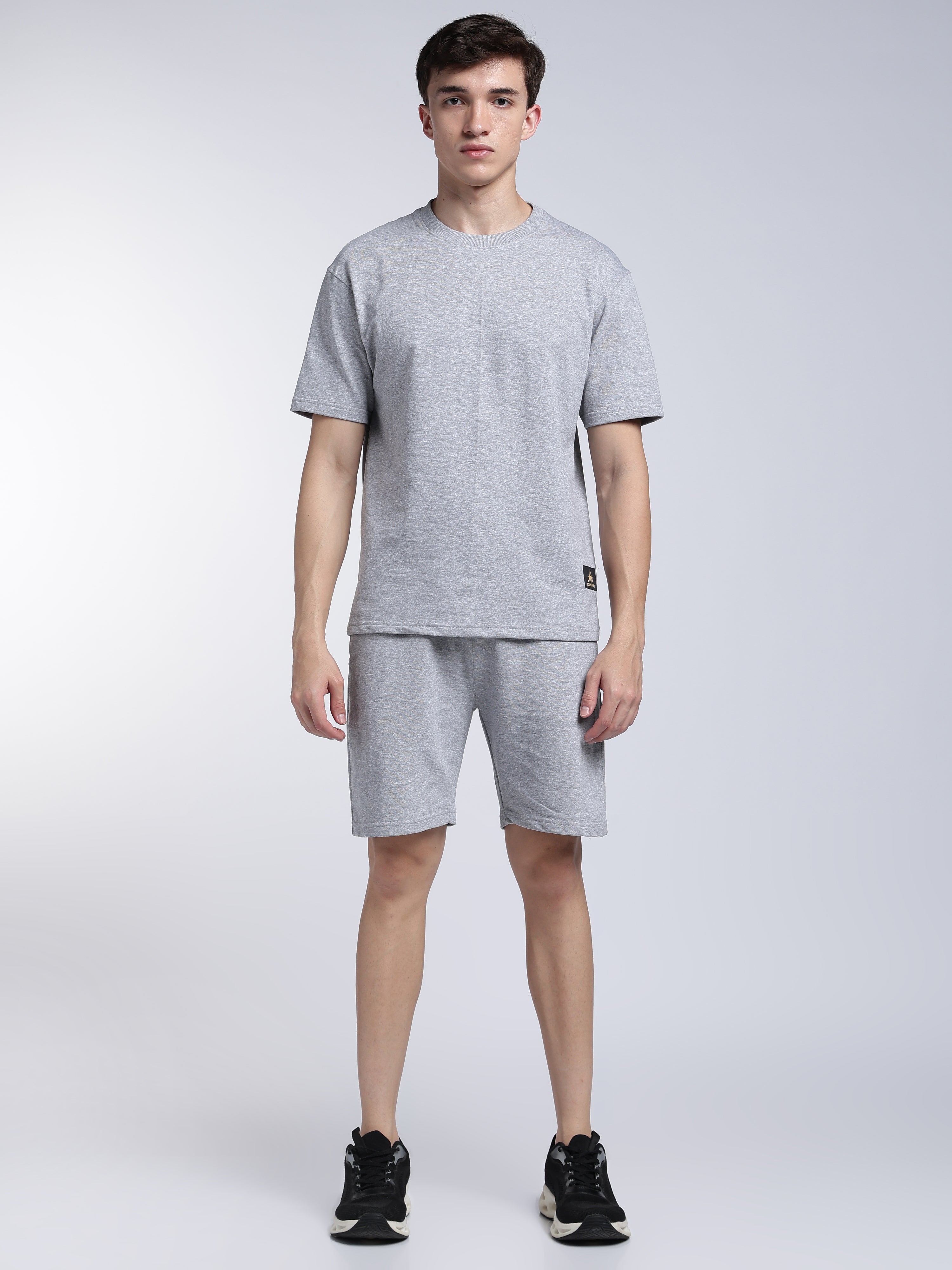 Grey Melange Co-ord Set