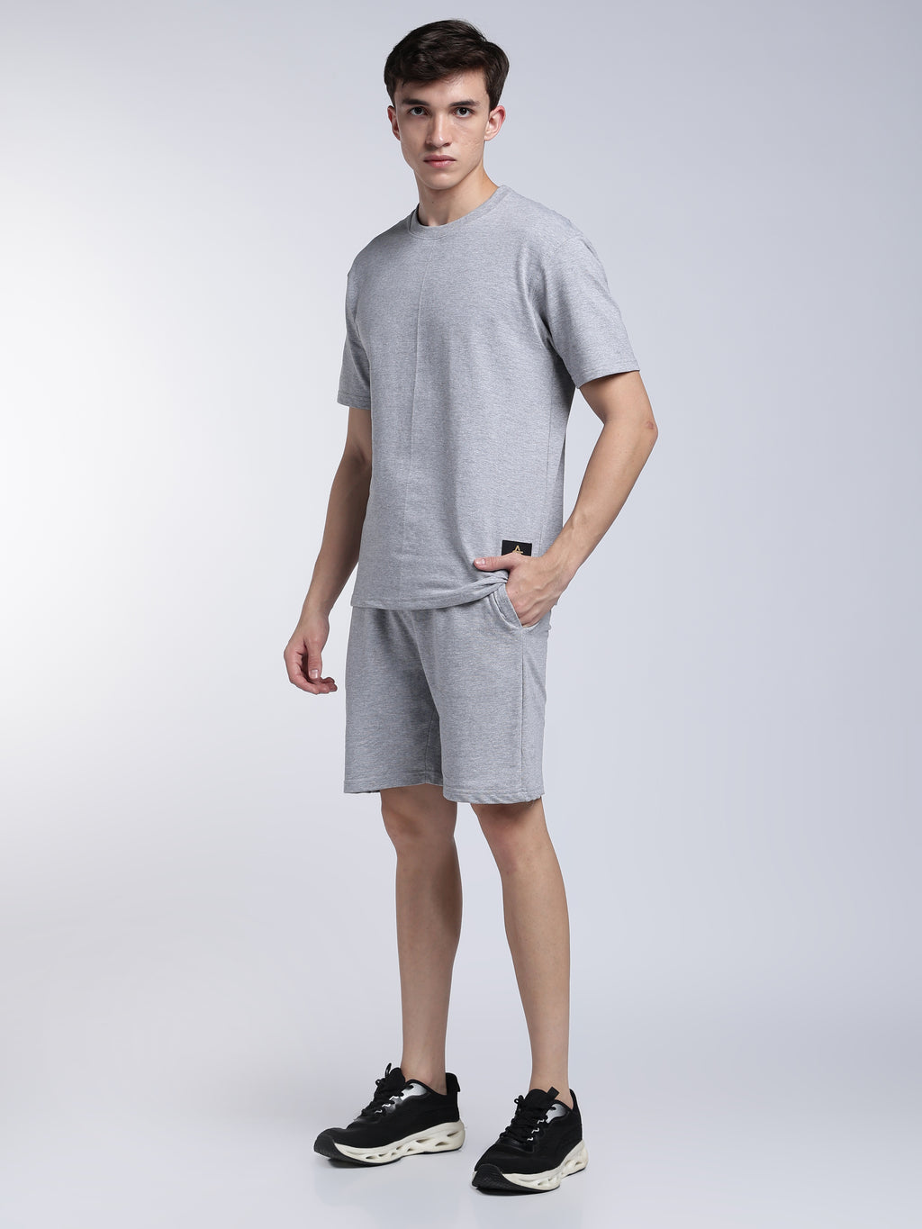 Grey Melange Co-ord Set