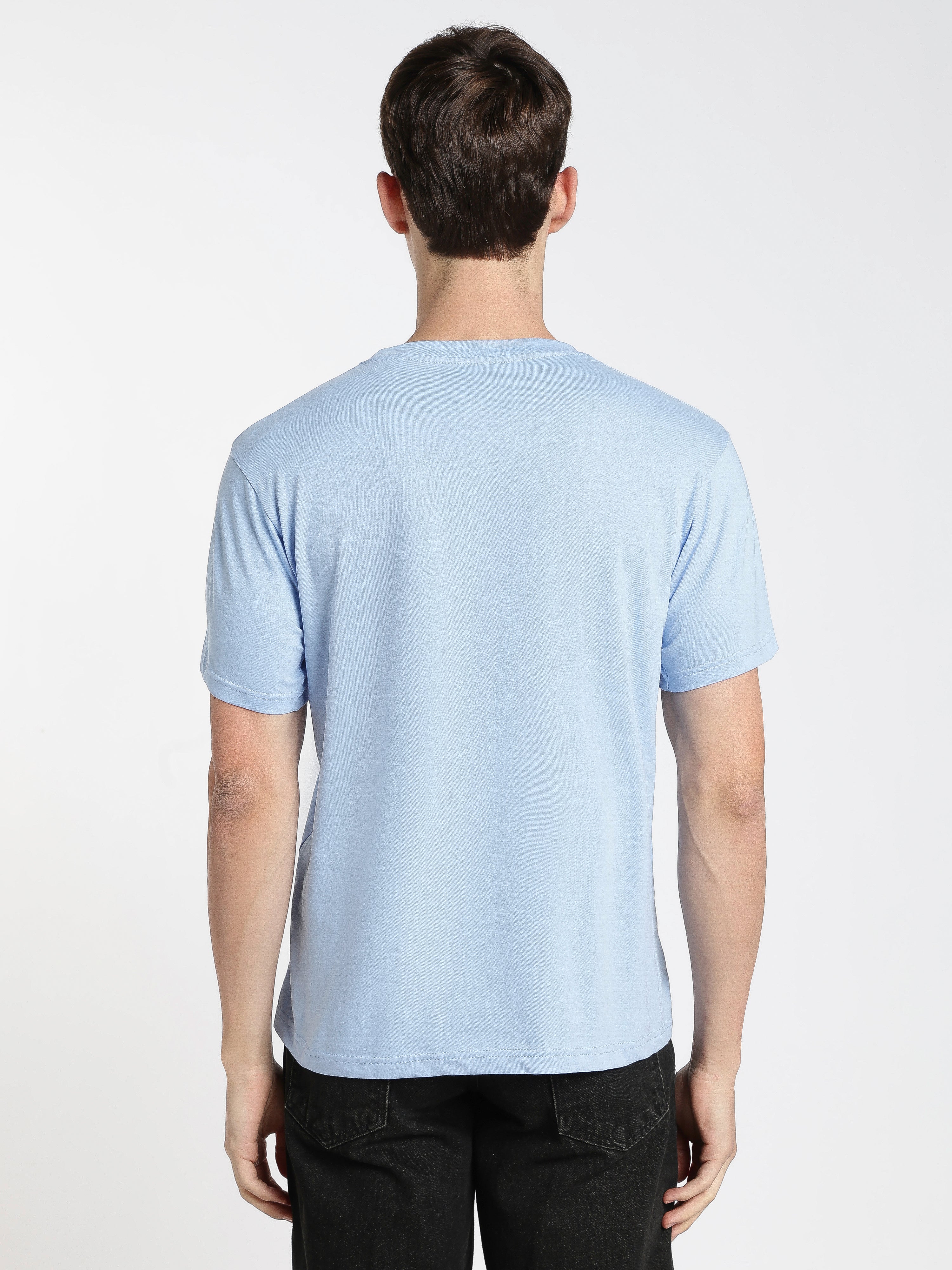 Solid Sky Blue T-Shirt