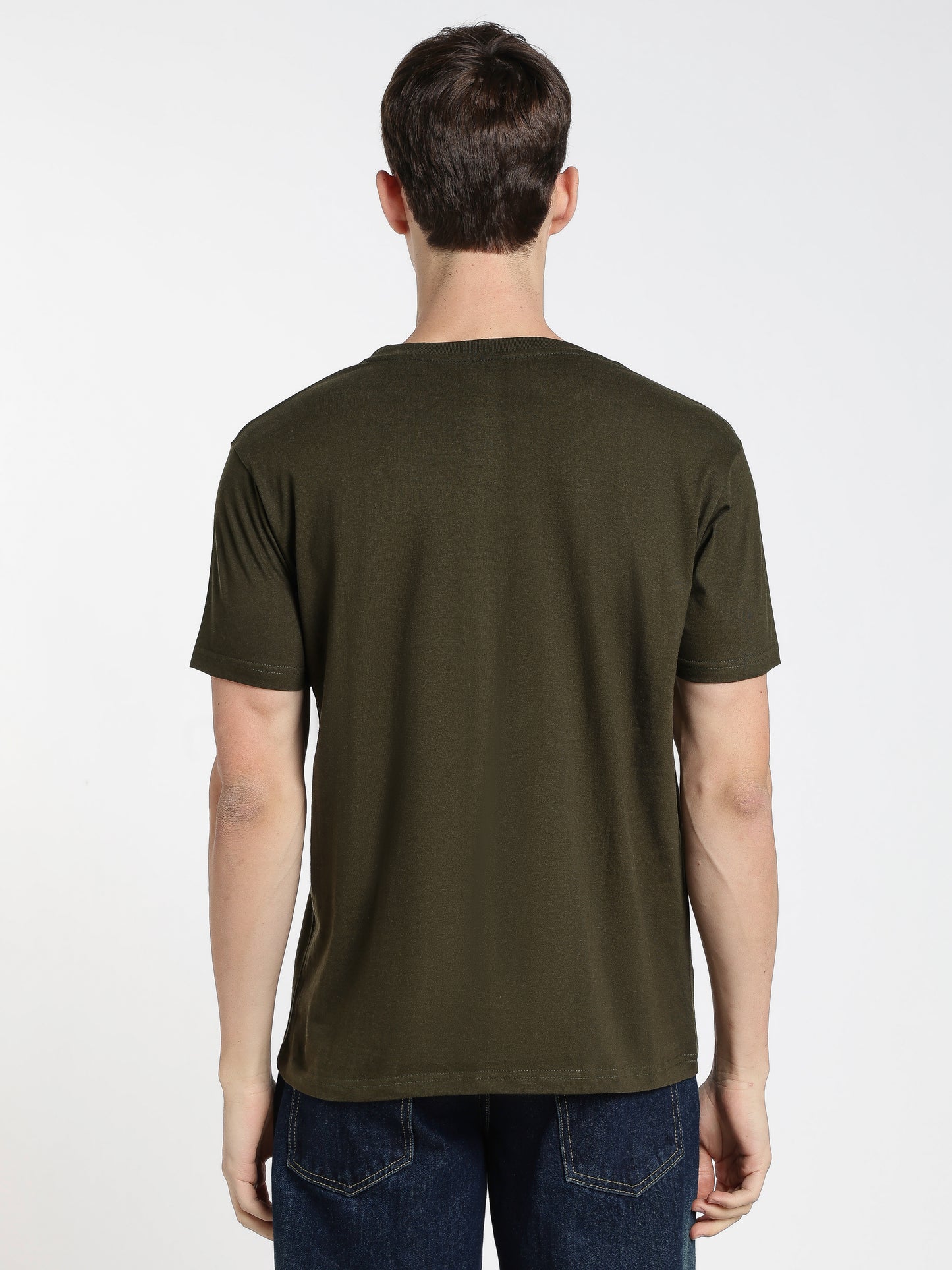 Solid Bottle Green T-Shirt