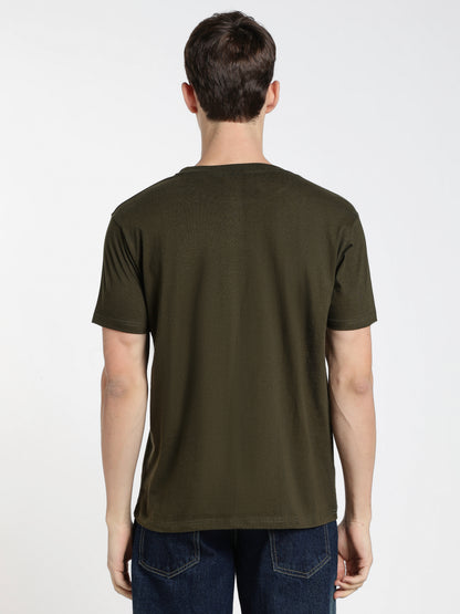 Solid Bottle Green T-Shirt