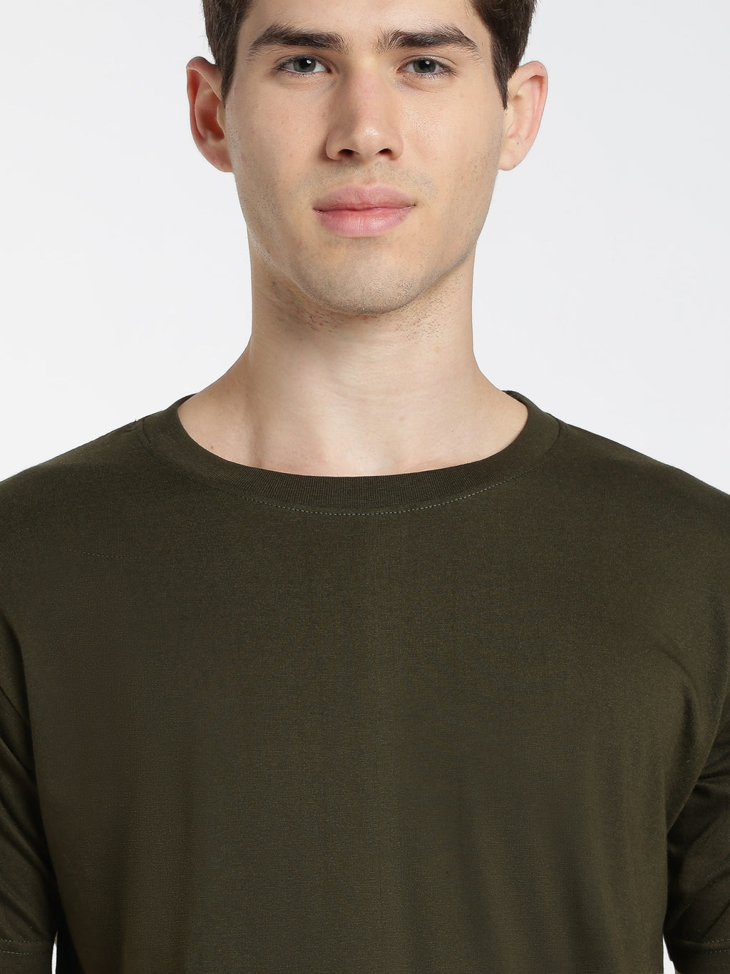 Solid Bottle Green T-Shirt