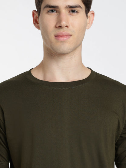 Solid Bottle Green T-Shirt