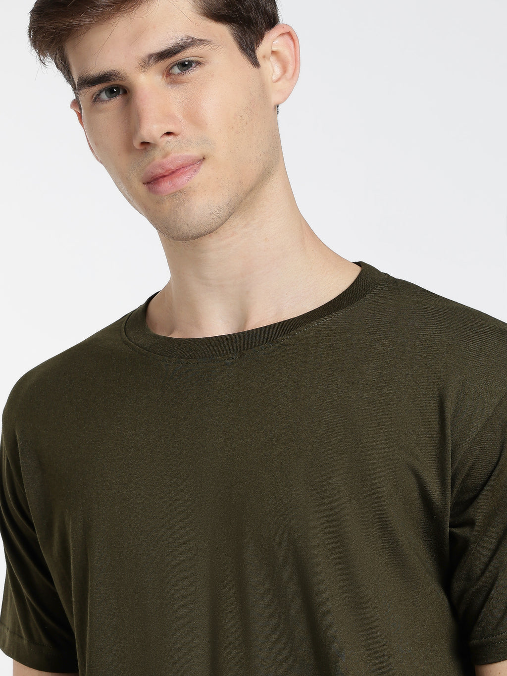 Solid Bottle Green T-Shirt
