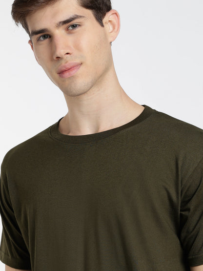 Solid Bottle Green T-Shirt
