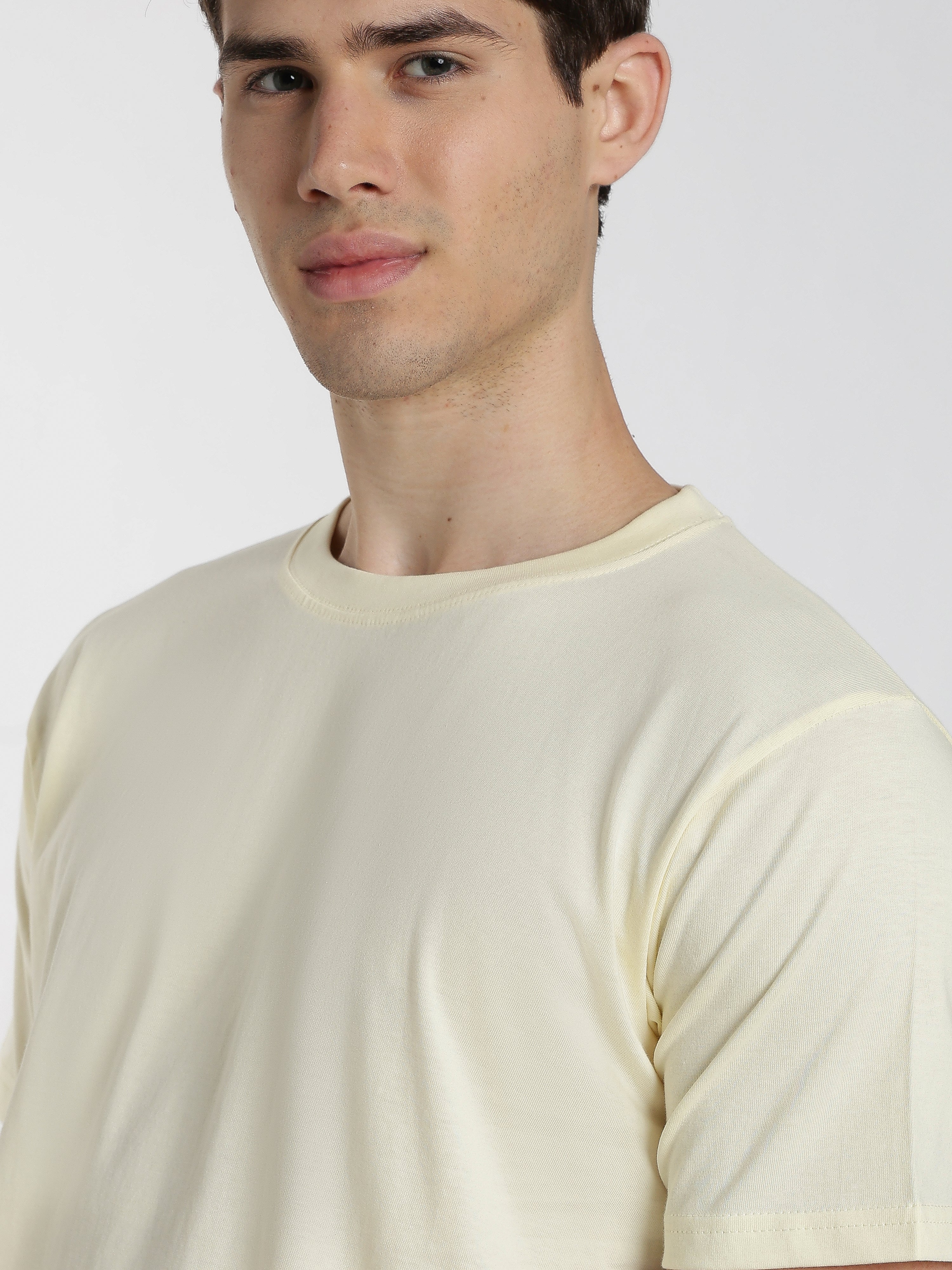 Solid Beige T-Shirt