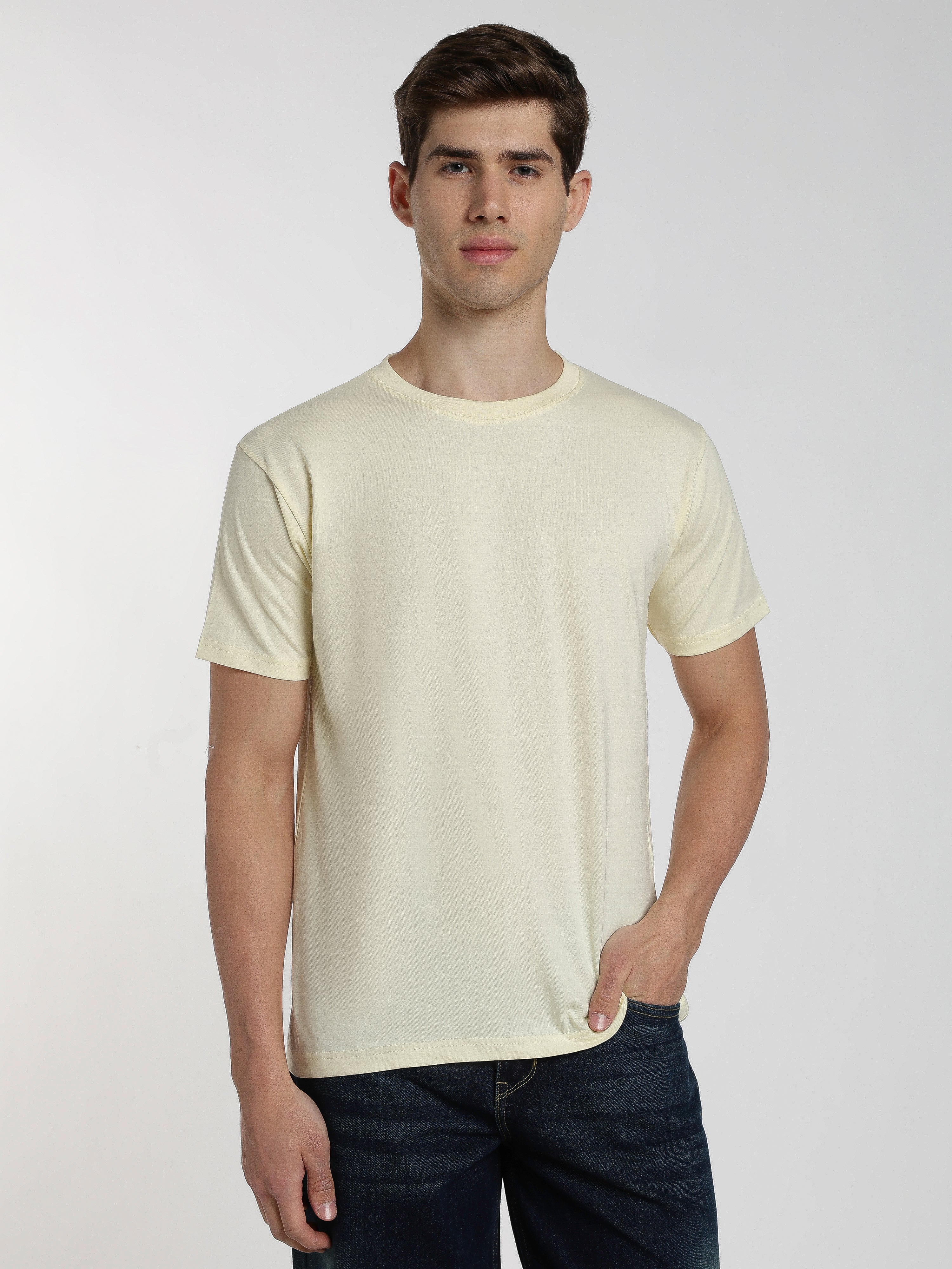 Solid Beige T-Shirt