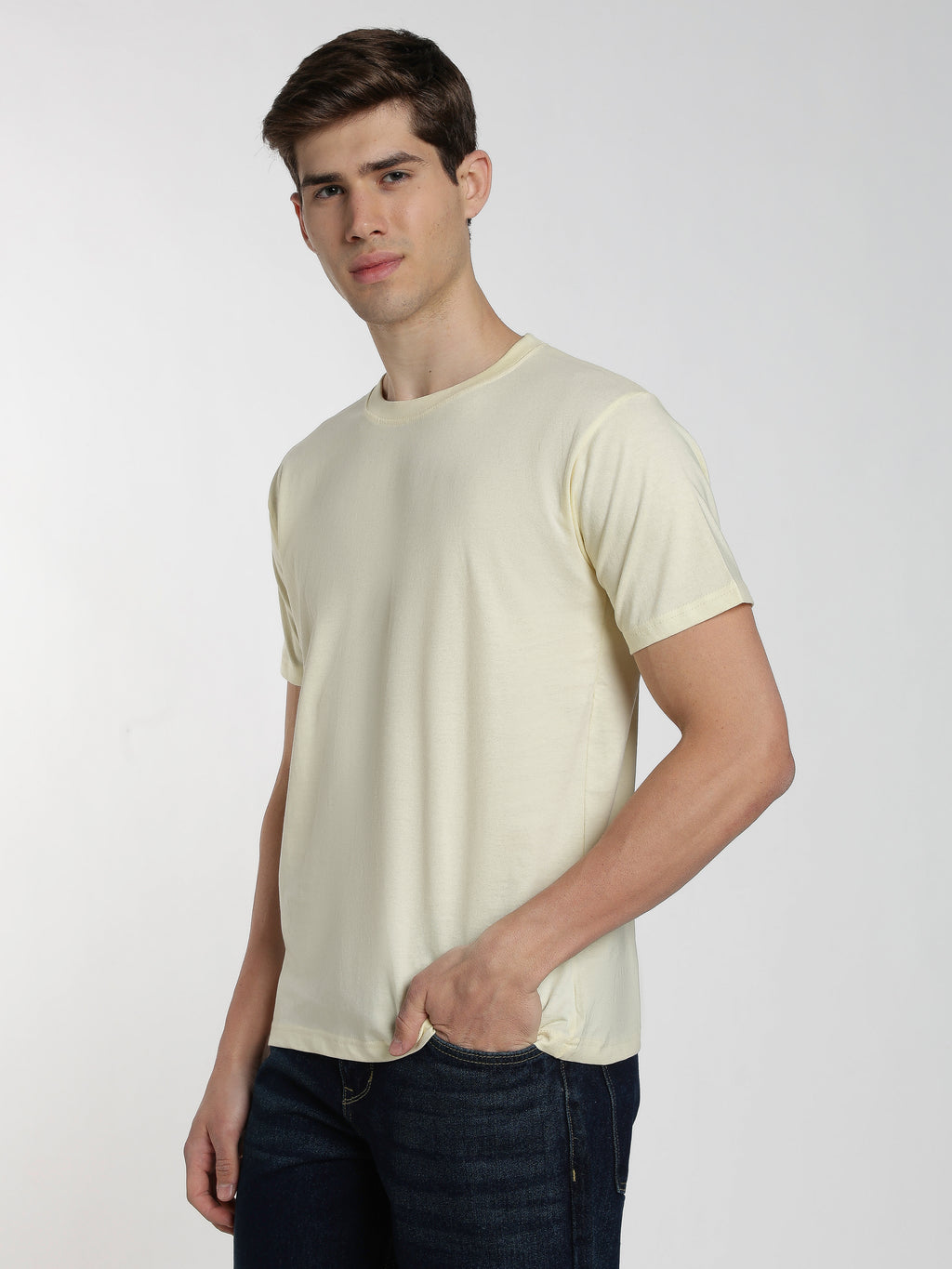 Solid Beige T-Shirt