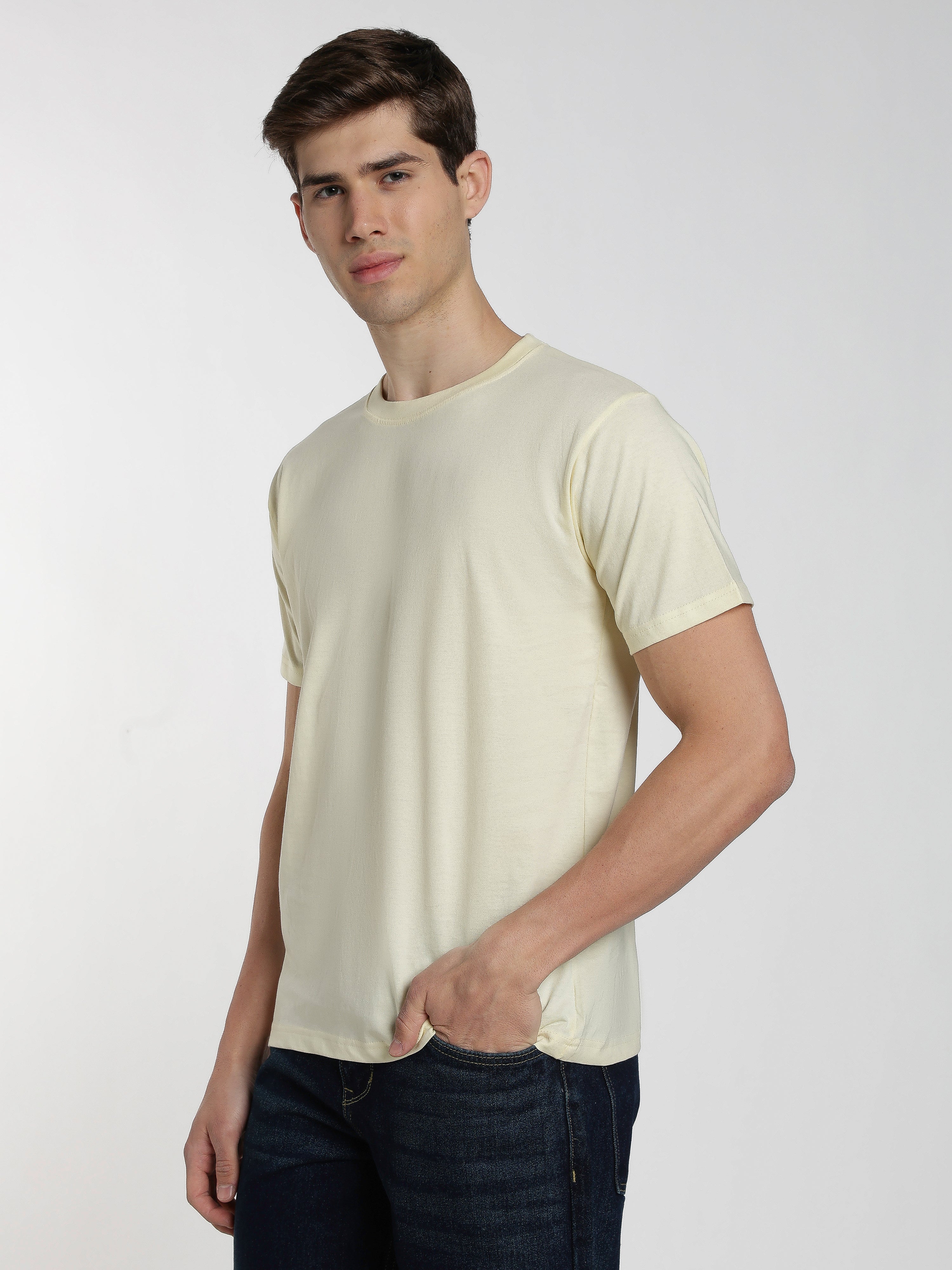 Solid Beige T-Shirt