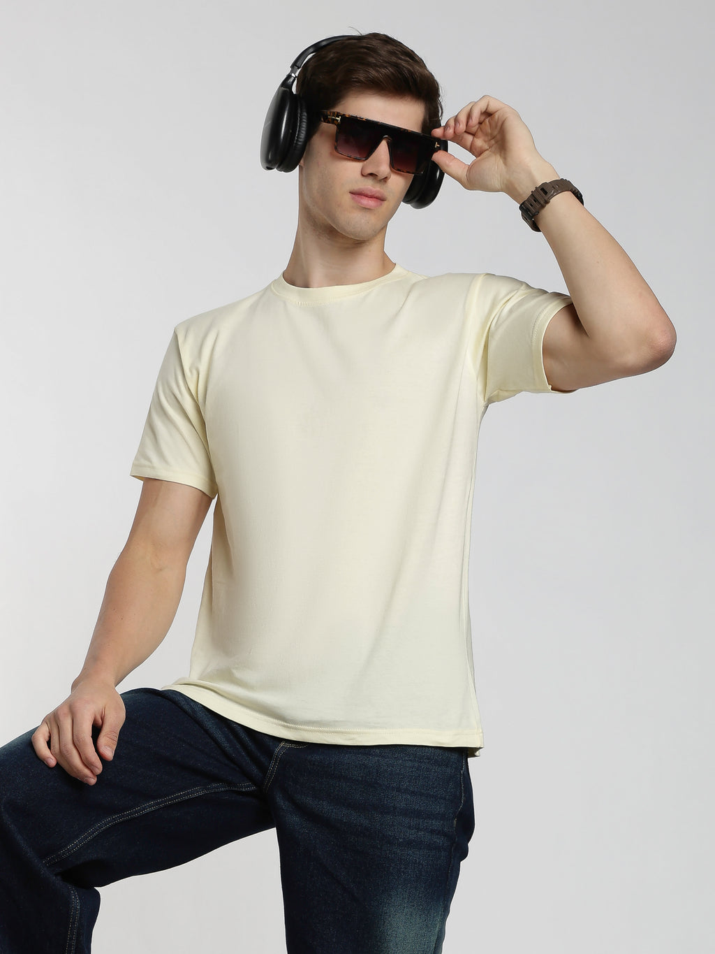 Solid Beige T-Shirt