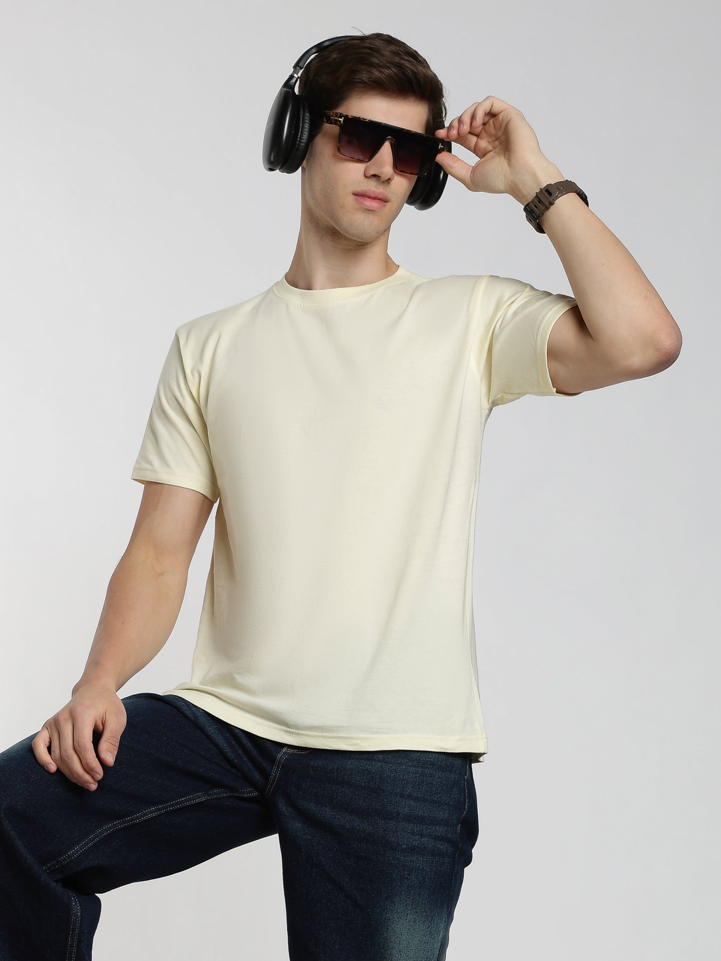 Solid Beige T-Shirt