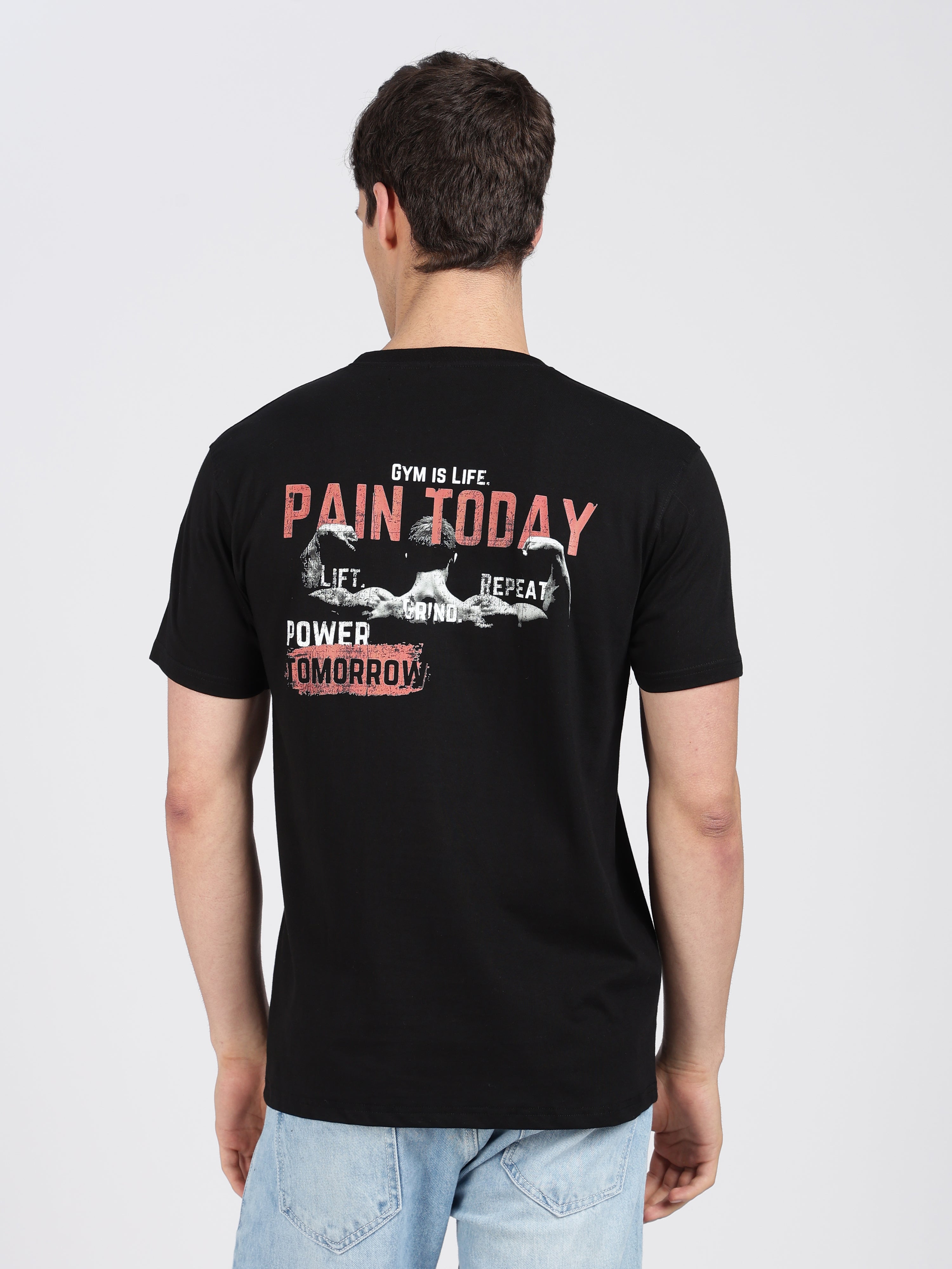 Armoury- Black Cotton Printed T-Shirt