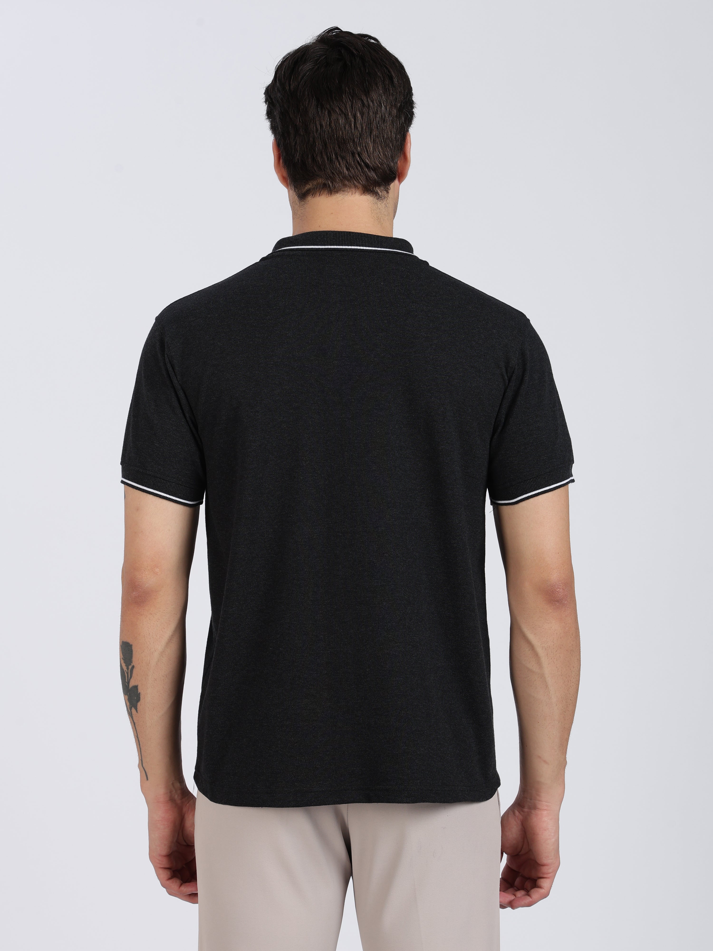 Charcoal Regular Fit Polo T-shirt