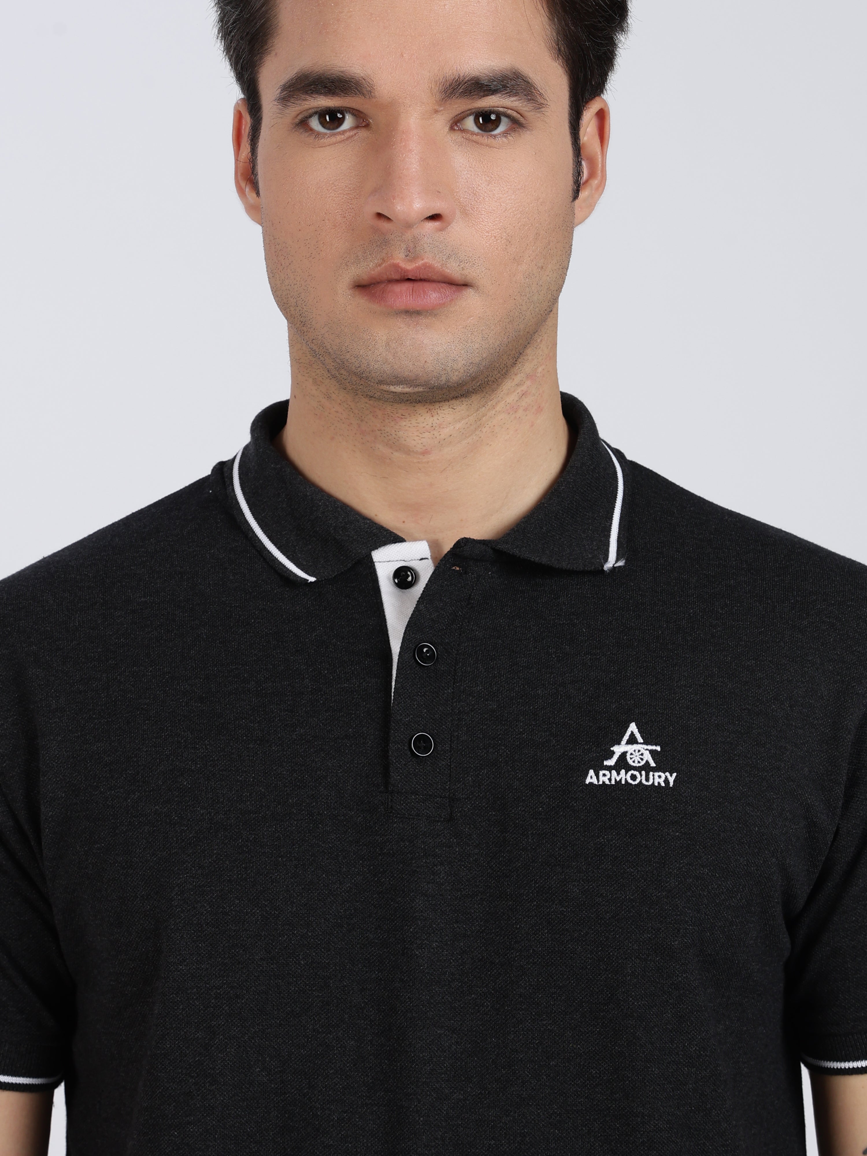 Charcoal Regular Fit Polo T-shirt