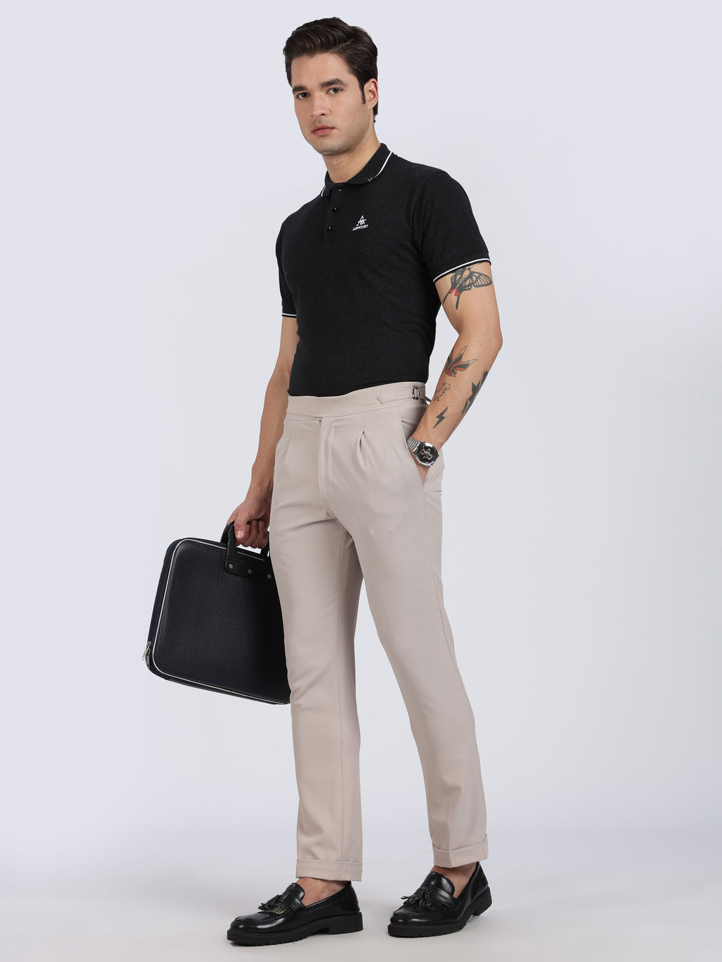 Charcoal Regular Fit Polo T-shirt