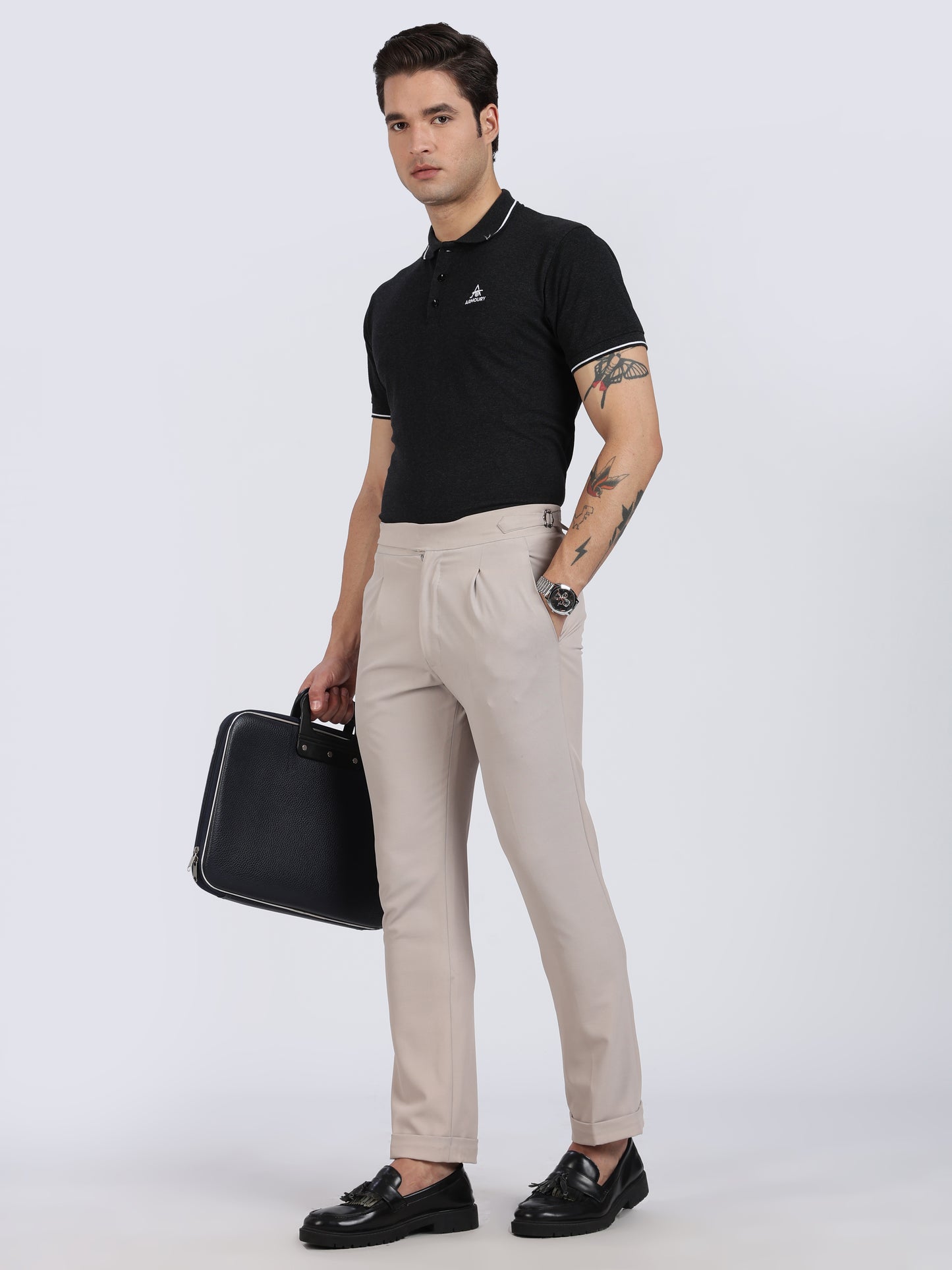 Charcoal Regular Fit Polo T-shirt