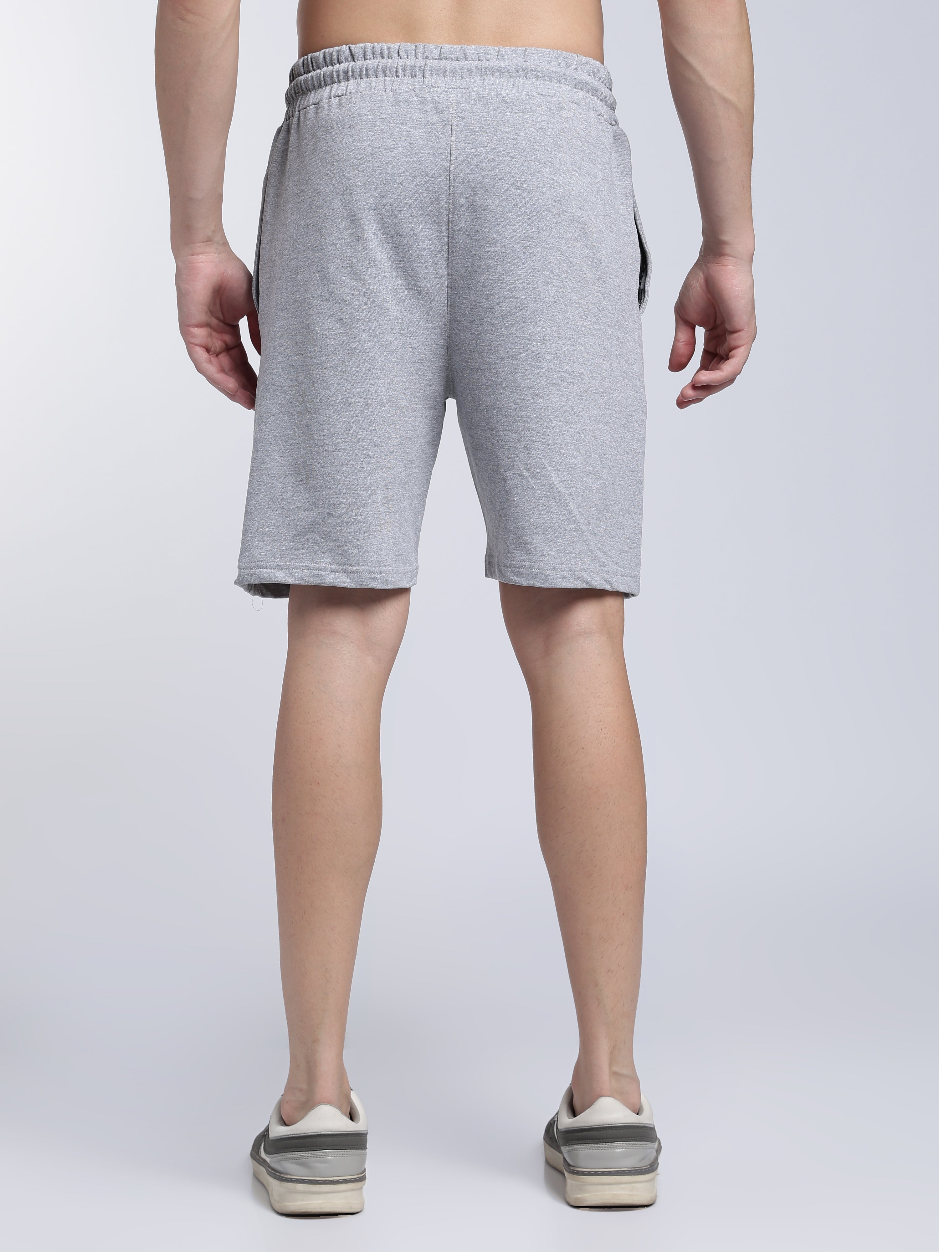 Grey Melange Relaxed Shorts