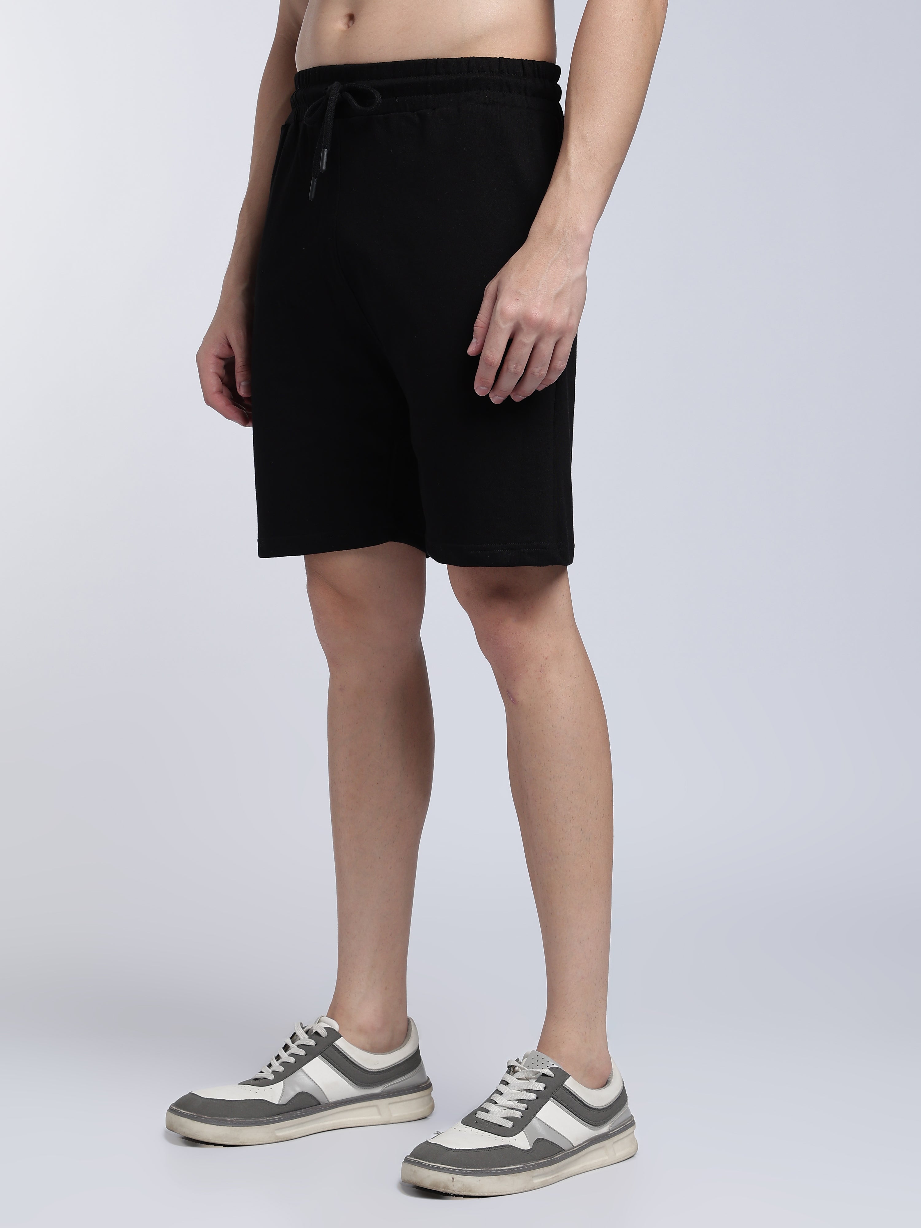 Raven Black Relaxed Shorts